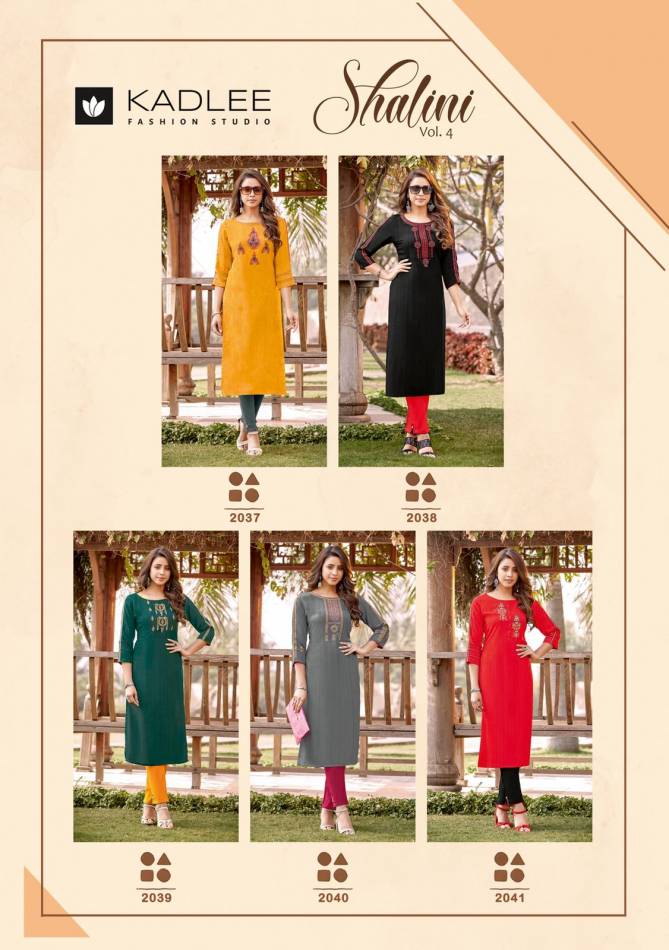 Kadlee Shalini 4 Latest Designer Ethnic Wear Kurti With Pant Collection